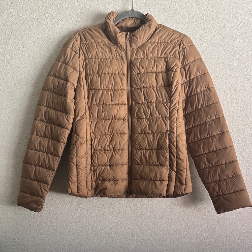 Women's Tan Quilted Jacket Size M